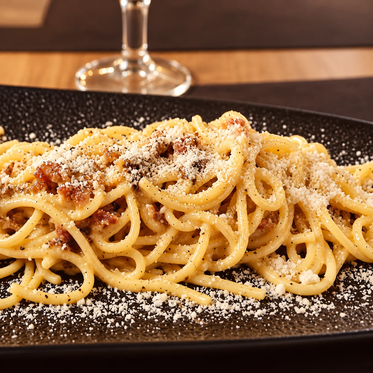 Carbonara romana en Biga